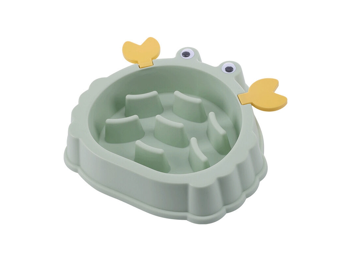 Tigela para Animais de Estimação, para Alimentação Lenta, Comedouro Anti engasgo, Caranguejo, Prática para Cães Verde AQUAFORGE