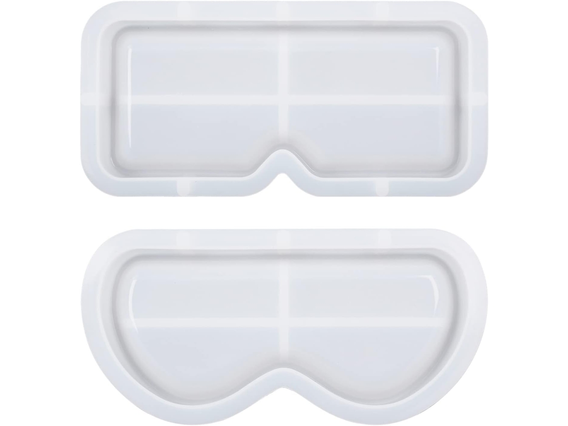 Conjunto de 2 Bandejas de Resina Epóxi para Guardar Óculos de Sol Moldes SFUSHOS