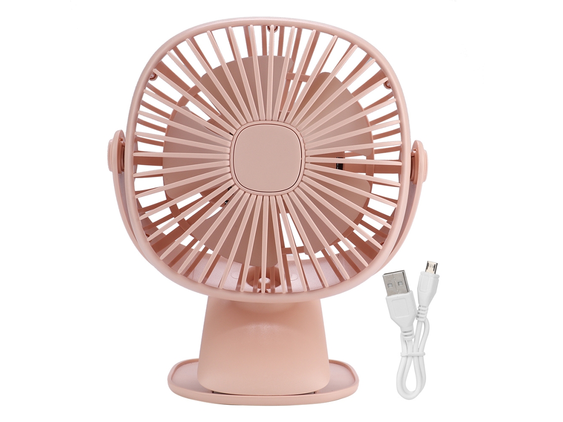 Ventilador Mini Portátil Usb Mesa Rosa