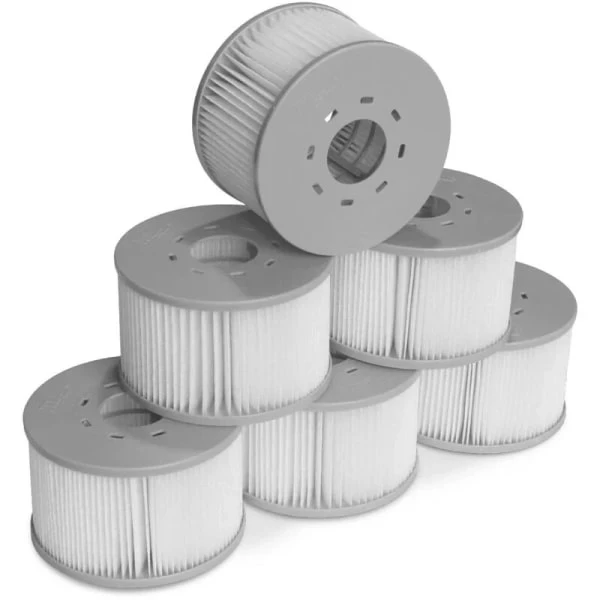 6 Peças de Cartucho de Filtro AQUAFORGE compatível com Mspa 10,6cm para Spa instalação simples