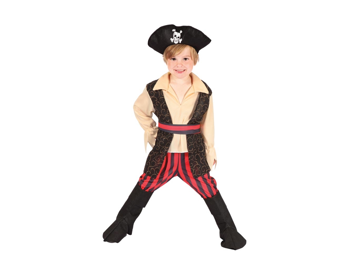 Fantasia Infantil De Pirata Rocco Para Crianças De 3 A 4 Anos Fantasia De Pirata Boland