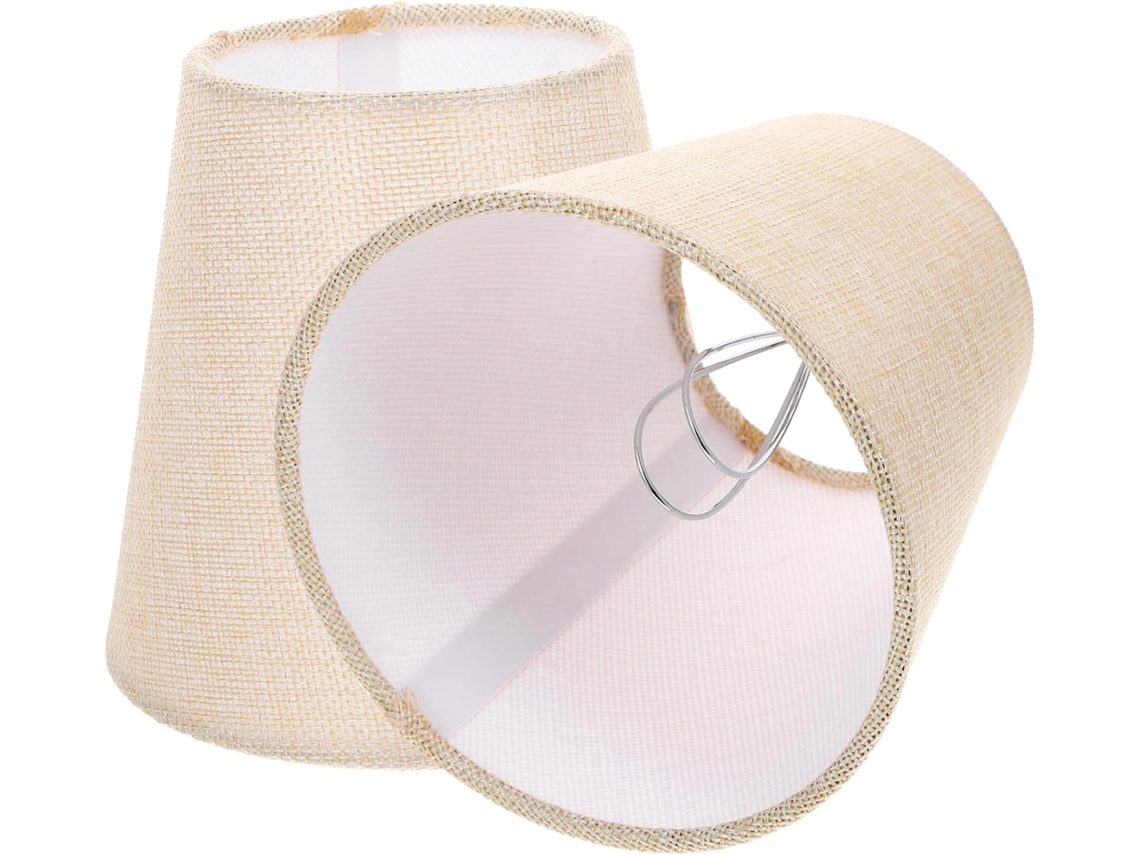 Conjunto De 2 Candeeiros De Mesa Em Tecido Para Quarto