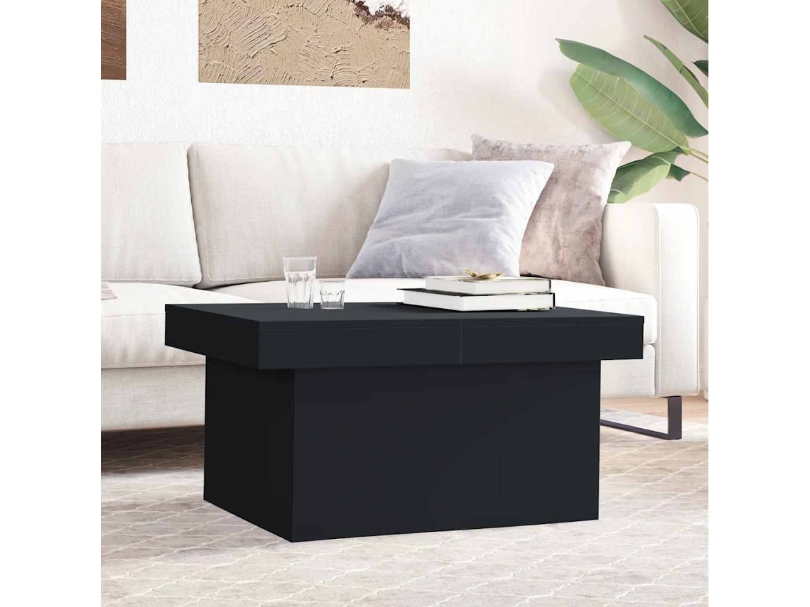 Vidaxl Mesa De Centro 100x55x40 Cm Derivados De Madeira Preto
