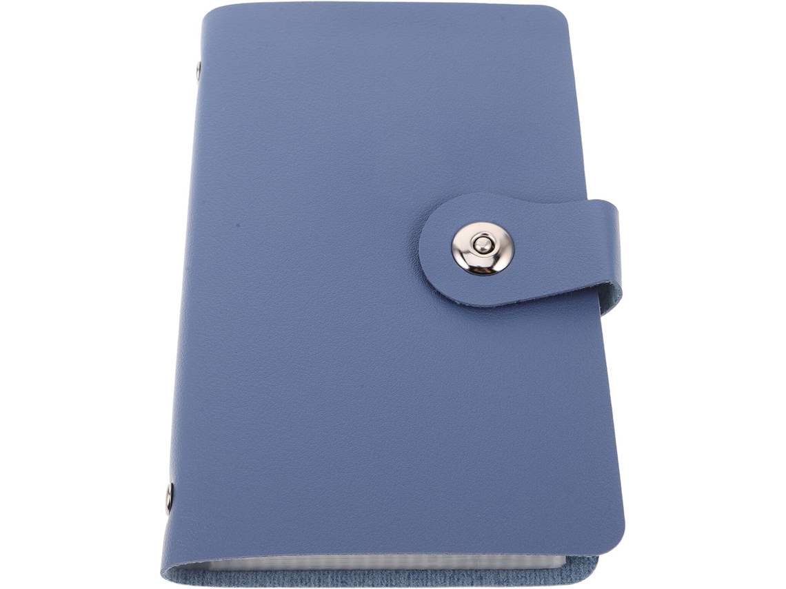 Organizador de dinheiro Gadpiparty azul em formato de pasta com vários compartimentos, organizador de notas portátil, livro