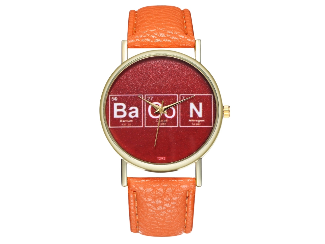 Reloj De Cuarzo Clásico Moderno Pareja Casual Unisex Regalo (naranja)