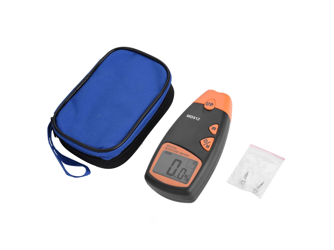Medidor de umidade para madeira com tela LCD digital e 2/4 pinos.