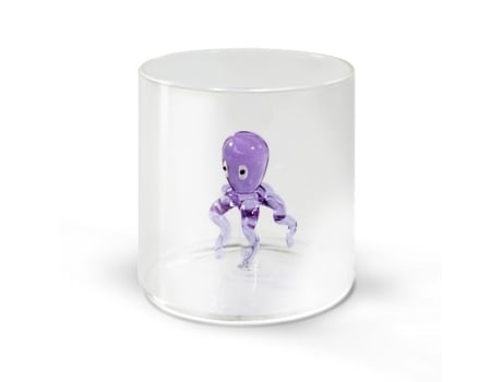Copo de vidro com bico de polvo WD Lifestyle