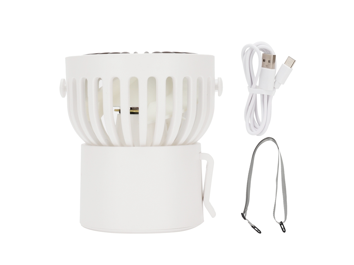 Ventilador Mesa Usb 3 Velocidades Ajustável 45° Branco