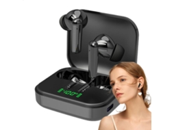 Fones De Ouvido Intra Auriculares Sem Fio Com Longa Duração Da Bateria E Microfone Embutido