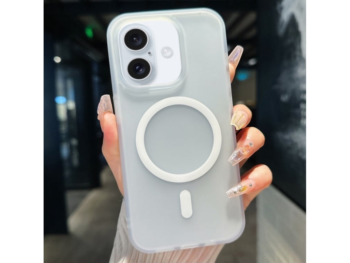Capa Transparente Híbrida Para Iphone 16 - Tpu E Pc Com Magsafe - Branca