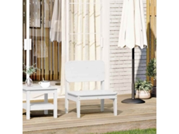 Vidaxl Cadeira De Jardim 60x52,5x72 Cm Madeira De Pinho Maciça Branco