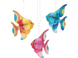 Decorações de festa de tecido com peixes Slowmoose Underwater Adventures (6 peças)