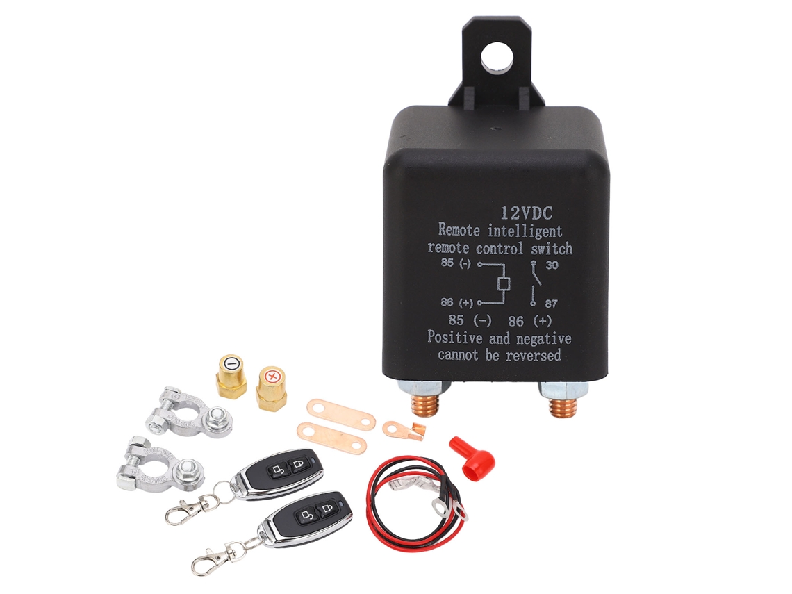 Relé De Controle Remoto Veicular 12v Sem Fio Dual 200a Bobina De Cobre Interruptor Wireless