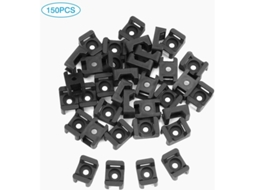 Conjunto De 150 Suportes Pretos Para Abraçadeiras Nylon, Com Base Para Abraçadeiras, 23 Mm X 16