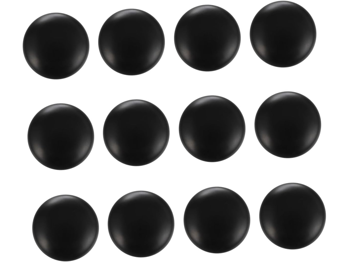 Conjunto De 12 Puxadores Pequenos E Simples Em Alumínio Preto Para Gavetas Armários
