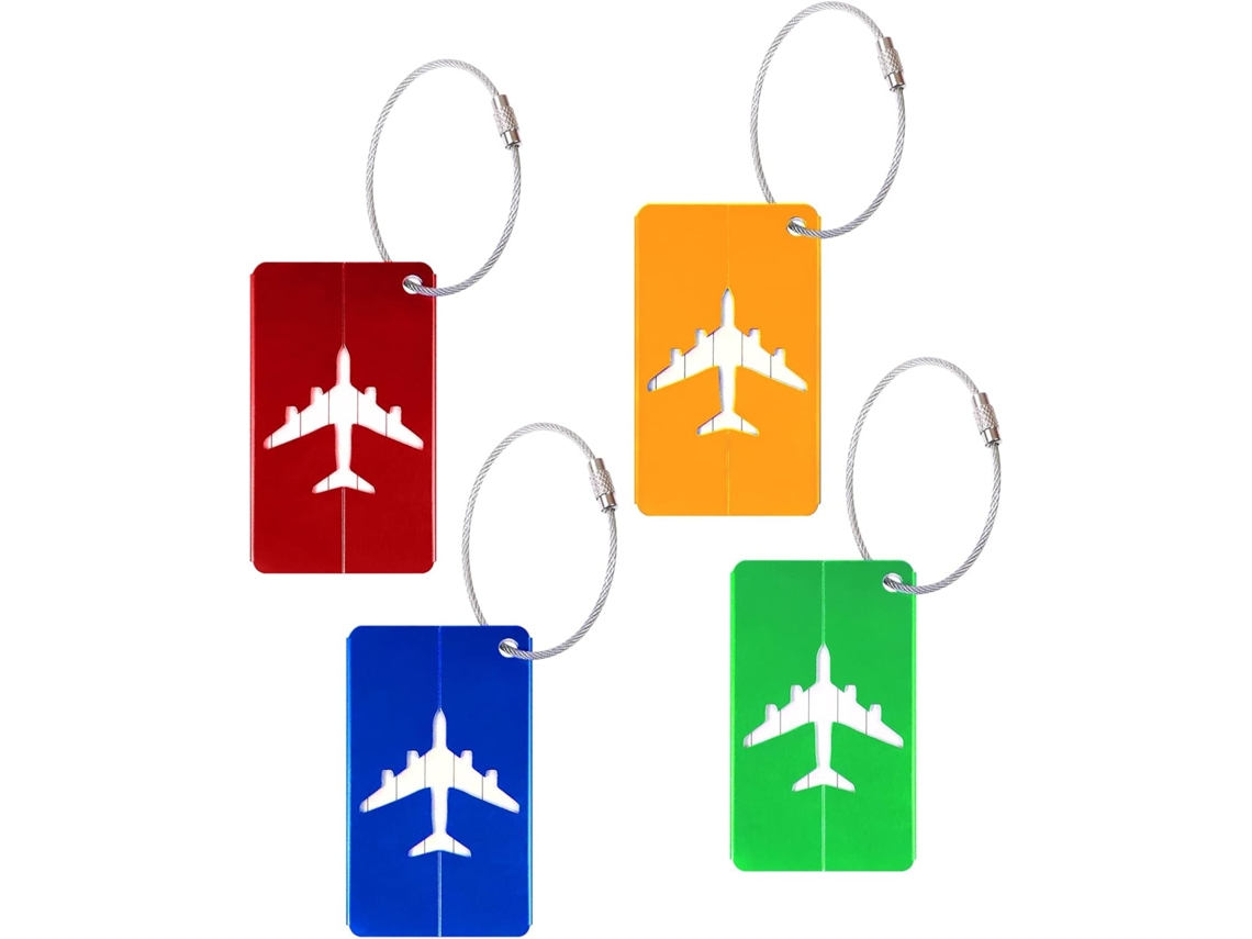 Conjunto de 8 Etiquetas de Bagagem Silicone BRILVIBERA