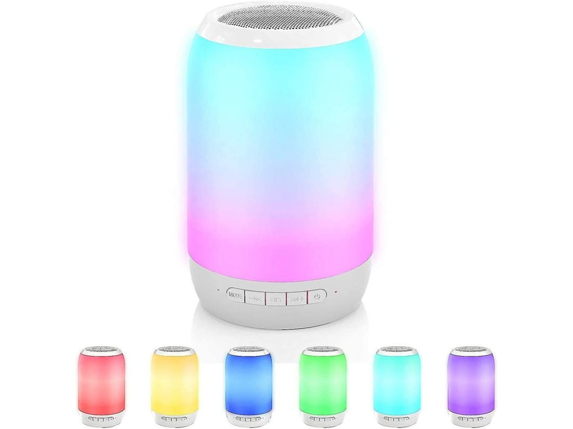 Alto Falante Bluetooth Caixa Música Portátil 7 Cores Tws Tf Aux Crianças/adultos/festas/exterior/interior Branco Yizhood