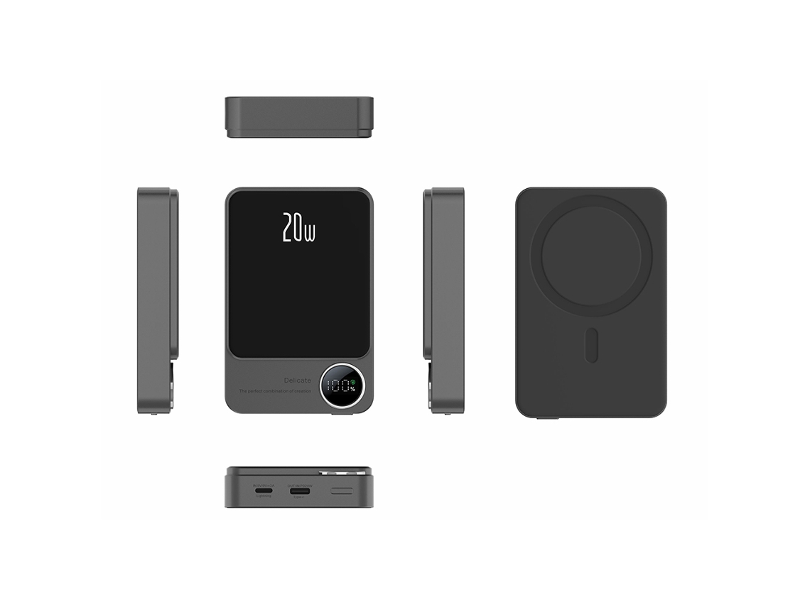 Batería externa magnética 10000 mAh, carga rápida PD20W, ultradelgada, pantalla LED S/MARCA