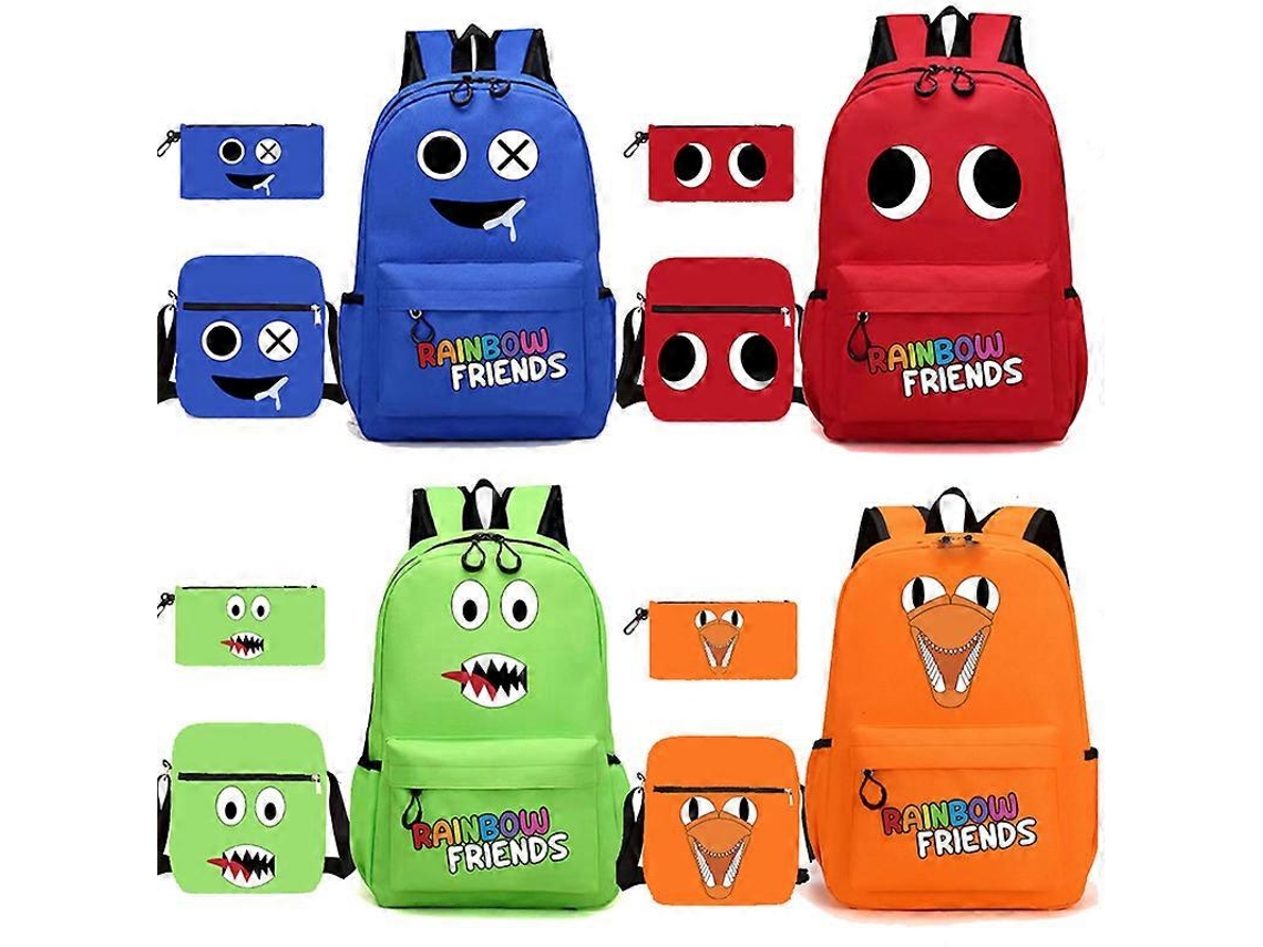 Conjunto Escolar 3 Peças, Arco-íris Com Mochila E Estojo
