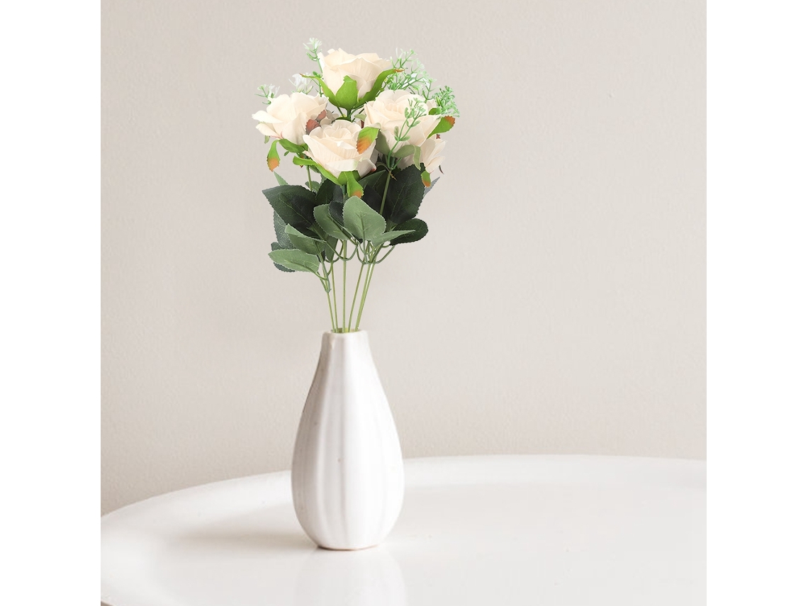 Rosa De Simulação Eoocoo (material De Tecido De Seda, Decoração De Casamento)