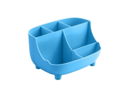 Organizador de Mesa para Canetas, Lápis e Cartões, Azul, Klb BRILVIBERA