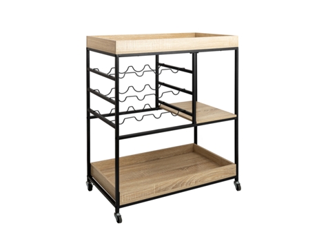 Serveertafel Vinthera Moa Suporte para garrafas Preto Metal 75 x 40 x 91,5 cm