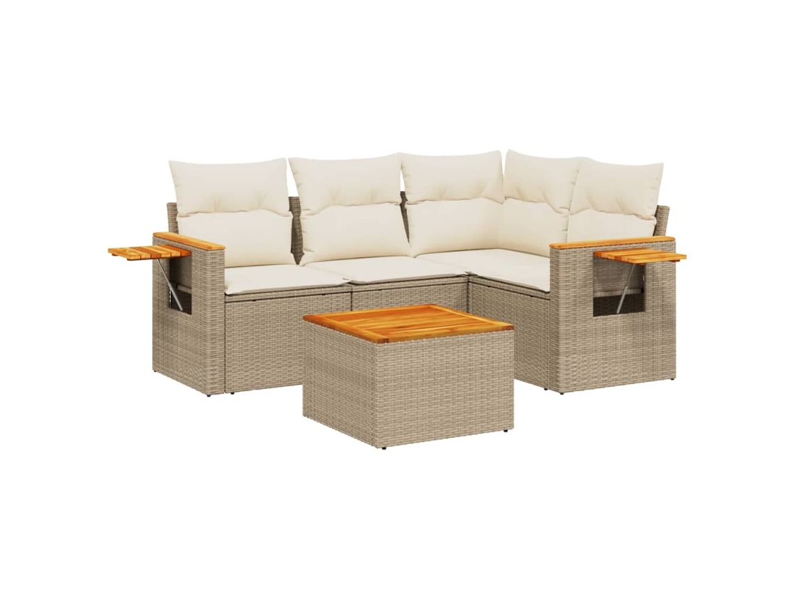 Garden Sofa Set, Garden Sofa Sets Vidaxl Bege Rattan / Vime (n/a)
