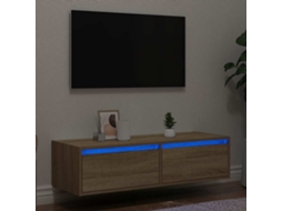 Vidaxl Móvel de Tv com Luzes Led 100x35,5x25 Cm Carvalho Sonoma
