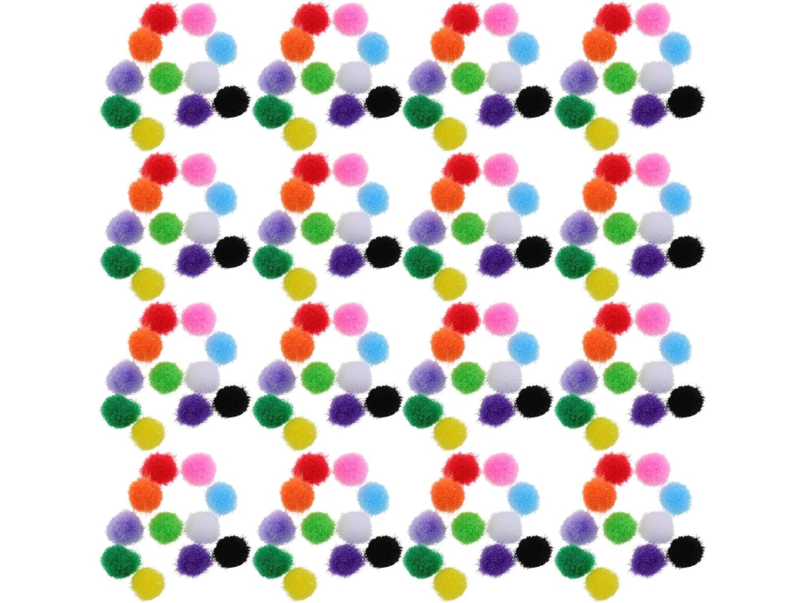 2000 Peças Sortidas De Pompons De 8 Mm Para Projetos Diy