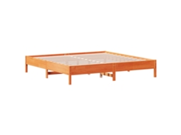 Bed Frame, Bed Frames Vidaxl Marrom Madeira De Pinho (200 X 200 Cm)