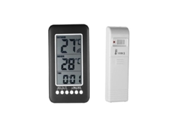 Relógio de Parede Indoor/outdoor 2 em 1, LCD Digital com Memória | S/MARCA