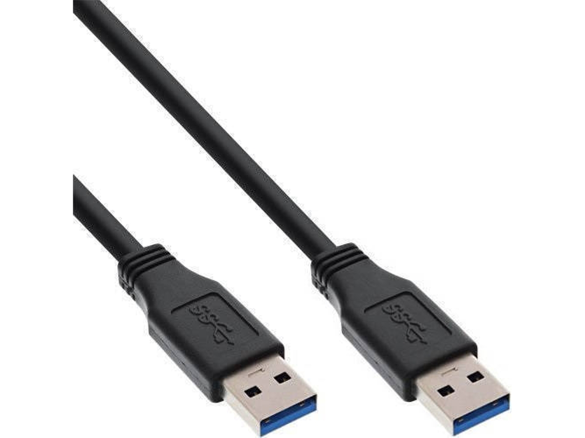 Cabo de Dados INLINE (USB A - 2 m - Preto)