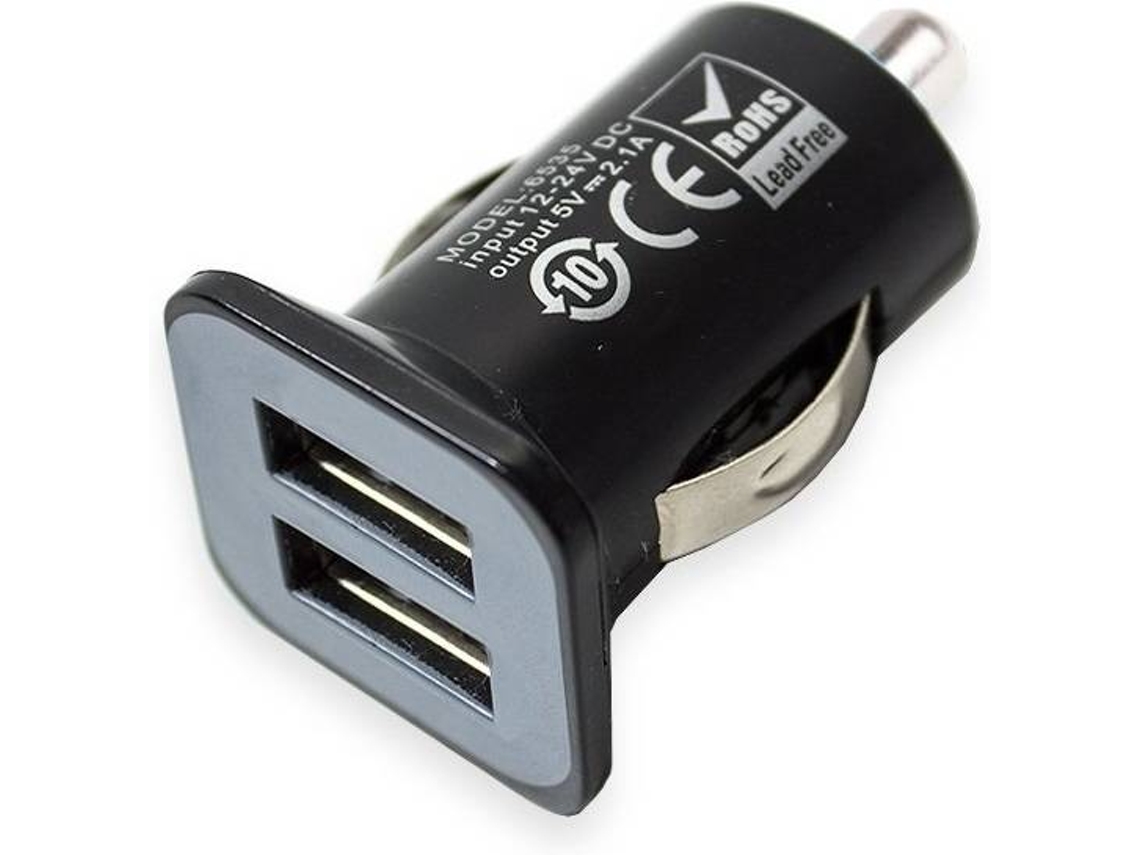 Carregador Auto Cool 2 USB Preto