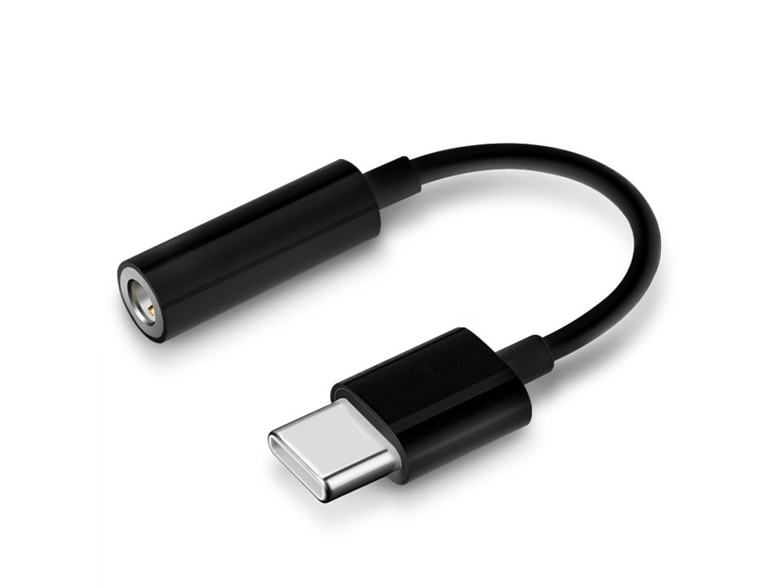 Adaptador de Áudio para Celular, Usb Type c para 3,5mm, Preto AOZORZ