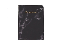 Porta-Passaporte Marmorizado Preto