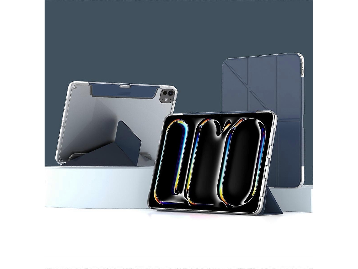 Capa de couro inteligente com suporte multideformação Webake para tablet
