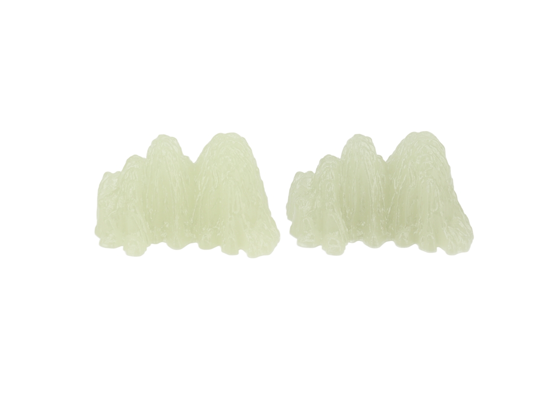 2pcs Rocha de Fluorita Verde Luminosa para Aquário | S/MARCA