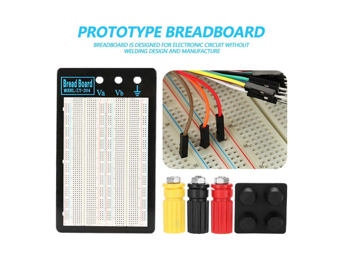Laxiscreed Breadboard Sem Soldados Para Testes E Prototipagem, 1660 Buracos, Ideal Para Eletrónica