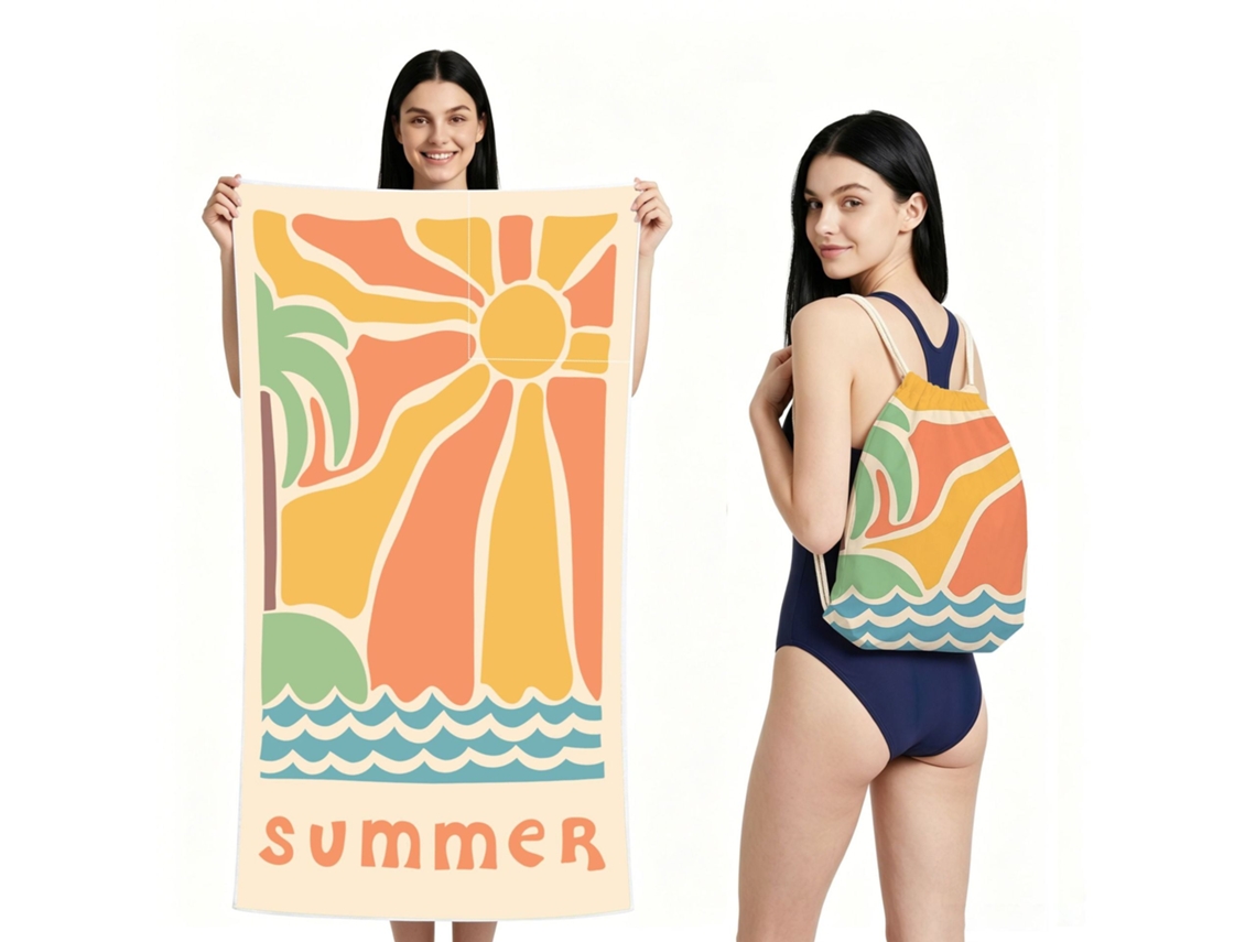 Toalha de Praia HENTEN HOME Dobrável e Transformável em Mochila 90x180 Cm | HENTEN HOME