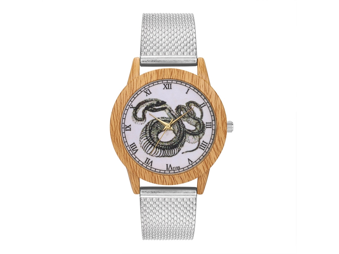 Reloj De Moda Para Hombre Y Mujer Con Correa De Malla Y Números Romanos Cuarzo Plata