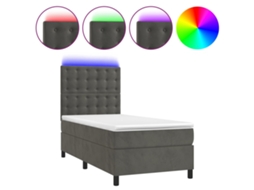 Box Spring Bed, Box Spring Beds Vidaxl Cinzeto Veludo (100 X 200 Cm)