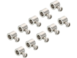 Trava De Arame 9x8mm, 20 Unidades, Abraçadeiras De Aço Para Cabos 5mm Com Furo Único E Parafuso M4* 0, 7, Compatíveis Com Cabos