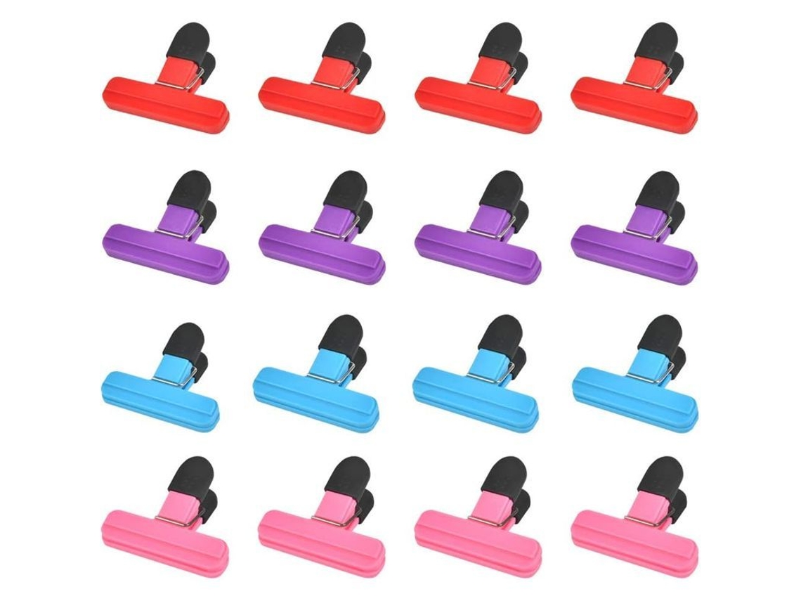 Ganchos Nova Line, para sacos de alimentos, 16pcs, resistentes, cozinha, armazenamento
