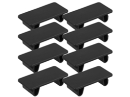 Painel de interruptores basculantes retangular em ABS preto