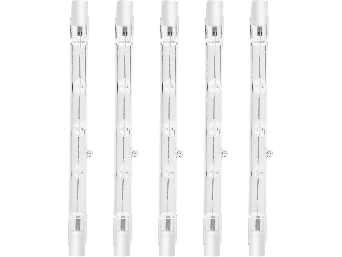 Rebe bombilla Halógena R7s Regulável 100w 118mm 2800k Branco Quente 1500lm Ac220 240v Foco Linear (5pcs)