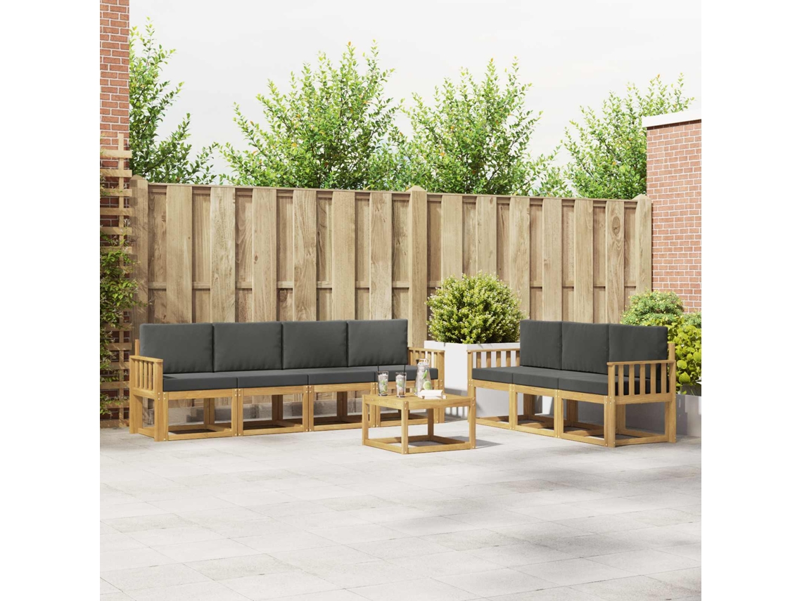 Vidaxl Conjunto De Sofás Para Exterior 7 Pcs