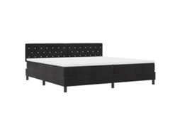 Colchão De Cama Com Molas Pocket De Veludo Vidaxl Preto Veludo (200x200 Cm)