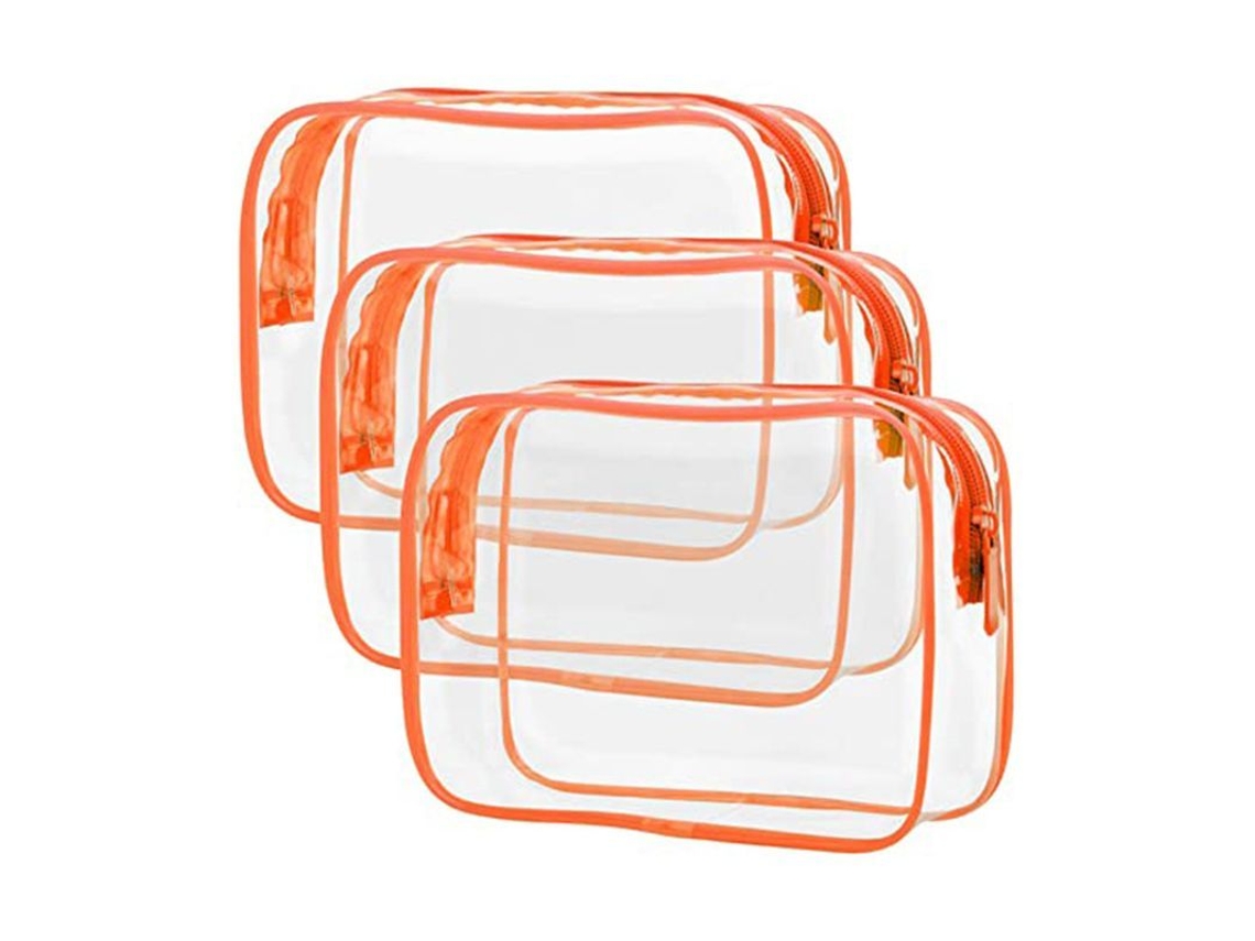 Bolsa de Maquillaje Grande para Viagens, Bolso de Toiletries Portátil de Cuero Pu Marrón S/MARCA