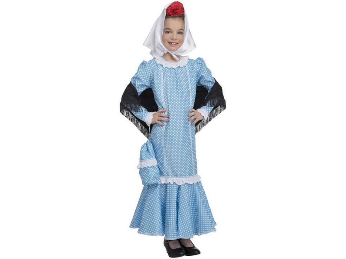Fato de Menina DISFRAZZES Chulapa Azul (Tam: 5 a 6 anos)