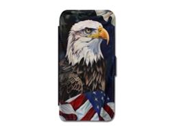 Capa Flip Para Iphone 17 Com A Bandeira Da Águia Dos Eua